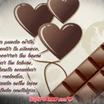 Corto poema de amor para facebook con imagen de amor con chocolate