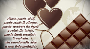 Chocolates con poemas de amor