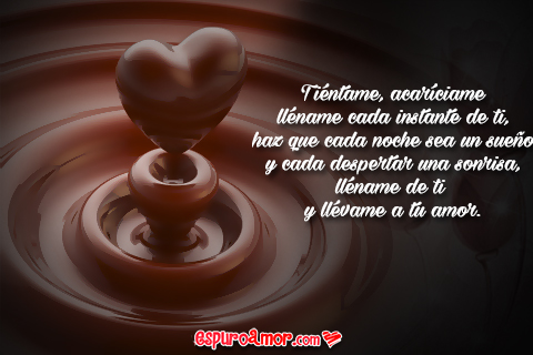 Corto poema de amor para facebook con imagen de amor con chocolate