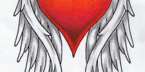 Dibujos de corazones con alas